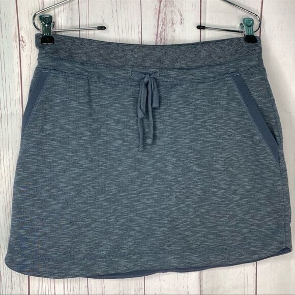 Athleta Space Dye Knit Techie Terry Skirt Blue M - Picture 3 of 6